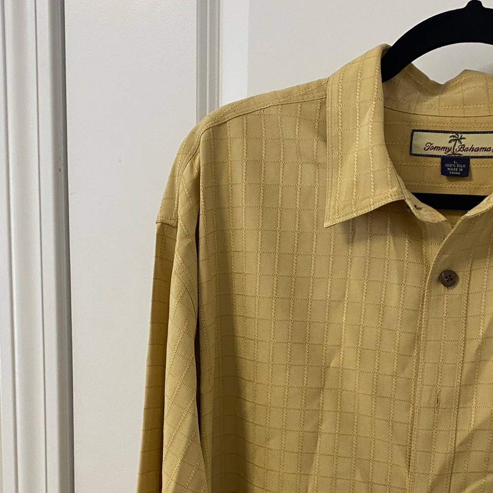 Tommy Bahama Mustard Silk Button-Up - Picture 8 of 9